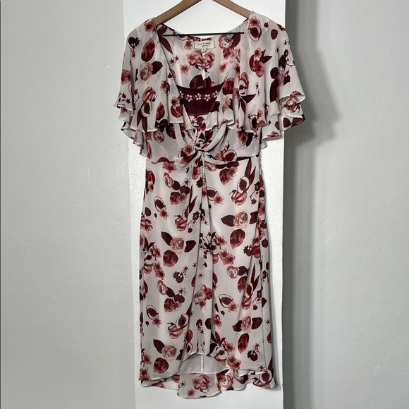 Max Studio Dresses & Skirts - Max Studio Burgundy Floral High Low Dress